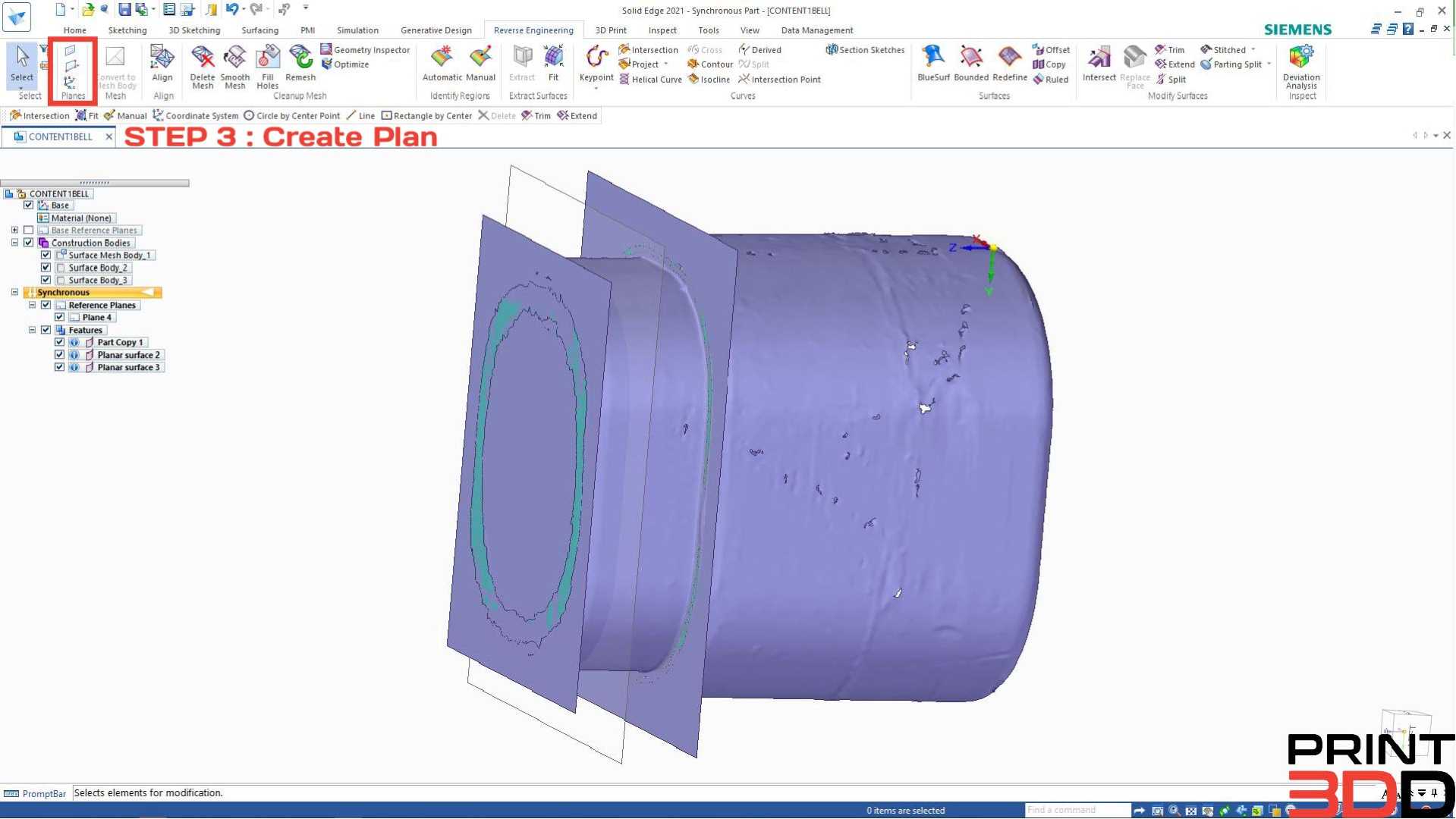 6 เครื่องมือพื้นฐาน Reverse Engineering บน SolidEdge | 3DD Digital ...